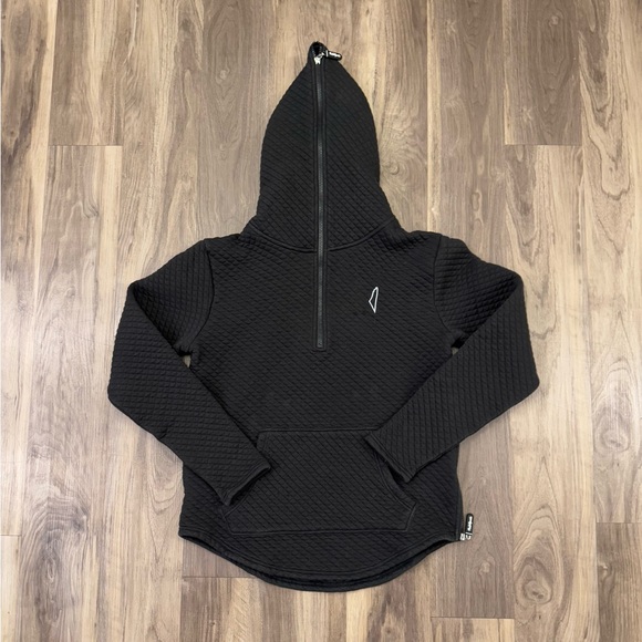 pali roots Other - Pali Roots Large Mens Hoodie Kick Back Quilted Pullover Henley Zip black